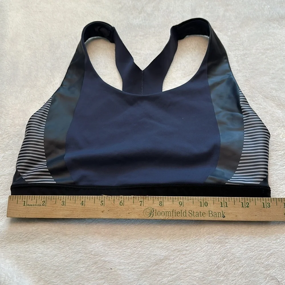 Allyson Felix + Athleta Ultimate Sport bra Size:Medium Color:Black/Blue